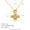 Wholesale Women's Light Luxury Geometric Cross Stainless Steel 18K Gold Plated Ot Chain Necklace