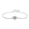 Wholesale Women's Light Luxury Geometric Diamond 925 Sterling Silver Bracelet