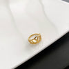 Wholesale Women's Light Luxury Geometric Doublelayer Gem Titanium Steel Electroplated Round Ring