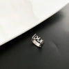 Wholesale Women's Light Luxury Geometric Doublelayer Gem Titanium Steel Electroplated Round Ring