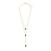 Wholesale Women's Light Luxury Geometric Drop Shape Stainless Steel Zircon Necklace With Vacuum Electroplating In Furnace