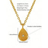 Wholesale Women's Light Luxury Geometric Eightpointed Star Stainless Steel Electroplated Pendant Necklace With Oshaped Chain