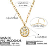 Wholesale Women's Light Luxury Geometric Enamel Oildrip Tulip Oval Goldplated Stainless Steel Pendant Clavicle Necklace