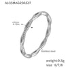 Wholesale Women's Light Luxury Geometric Ferris Wheel Irregular Split Ring Combination Stainless Steel Titanium Steel Pvd Plated 18K Gold Color Preservation Ring