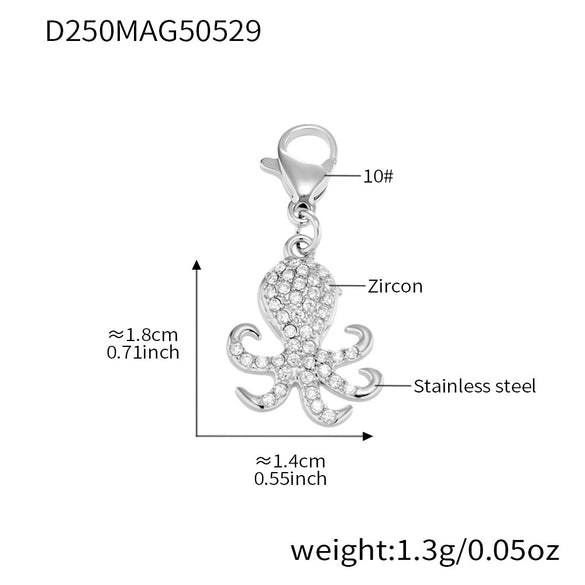 Wholesale Women's Light Luxury Geometric Ferris Wheel Octopus Starfish Diy Necklace In Stainless Steel And Titanium Steel With Electroplating