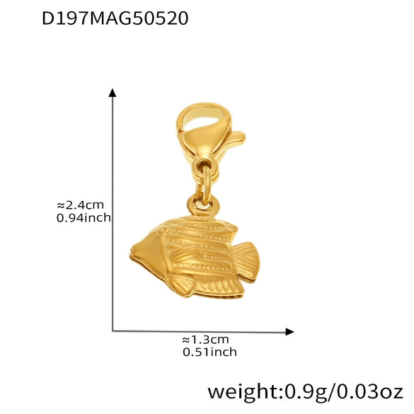 Wholesale Women's Light Luxury Geometric Ferris Wheel Octopus Starfish Diy Necklace In Stainless Steel And Titanium Steel With Electroplating