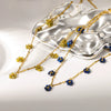 Wholesale Women's Light Luxury Geometric Floral Stainless Steel Clavicle Necklace With Pvd Furnace Vacuum Real Gold Plating