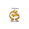 Wholesale Women's Light Luxury Geometric Fruit Inlaid With Gold Stainless Steel Titanium Steel Ring Accessories