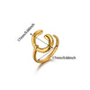 Wholesale Women's Light Luxury Geometric Fruit Inlaid With Gold Stainless Steel Titanium Steel Ring Accessories