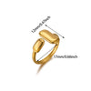 Wholesale Women's Light Luxury Geometric Fruit Inlaid With Gold Stainless Steel Titanium Steel Ring Accessories