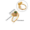 Wholesale Women's Light Luxury Geometric Fruit Pattern Copper Zircon Ring Inlaid With Gold