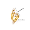 Wholesale Women's Light Luxury Geometric Fruit Pattern Copper Zircon Ring Inlaid With Gold