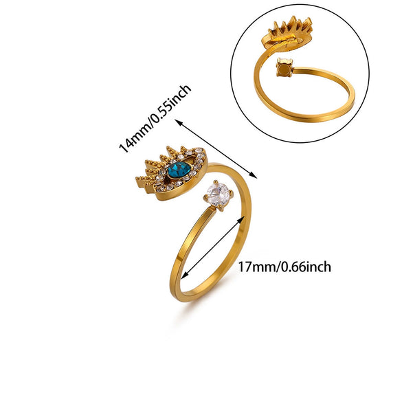 Wholesale Women's Light Luxury Geometric Fruit Pattern Copper Zircon Ring Inlaid With Gold