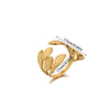 Wholesale Women's Light Luxury Geometric Fruit Pattern Stainless Steel Titanium Steel Gold Inlaid Open Ring Accessories