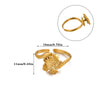 Wholesale Women's Light Luxury Geometric Fruit Pattern Stainless Steel Titanium Steel Gold Inlaid Open Ring Accessories