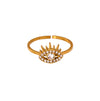 Wholesale Women's Light Luxury Geometric Fruit Shaped 18K Gold Inlaid Fashion Ring