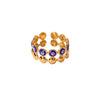 Wholesale Women's Light Luxury Geometric Fruit Shaped 18K Gold Inlaid Fashion Ring