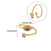 Wholesale Women's Light Luxury Geometric Fruit Shaped 18K Gold Inlaid Fashion Ring