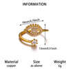 Wholesale Women's Light Luxury Geometric Fruit Shaped 18K Gold Inlaid Fashion Ring