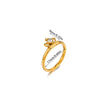 Wholesale Women's Light Luxury Geometric Fruitshaped Inlaid With Gold Stainless Steel Zircon Imitation Pearl Ring Accessories