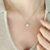 Wholesale Women's Light Luxury Geometric Ginkgo Leaf 316L Stainless Steel Pendant Necklace With Electroplating Design