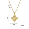 Wholesale Women's Light Luxury Geometric Gold Plated Copper And Zircon Clavicle Chain Necklace