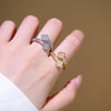 Wholesale Women's Light Luxury Geometric Gold Plated Copper Fourleaf Clover Open Niche Design Bracelet