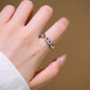 Wholesale Women's Light Luxury Geometric Gold Plated Copper Open Index Finger Ring With Electroplating Design