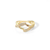 Wholesale Women's Light Luxury Geometric Gold Plated Copper Opening Ring Jewelry
