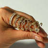 Wholesale Women's Light Luxury Geometric Gold Plated Copper Opening Ring Jewelry