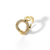 Wholesale Women's Light Luxury Geometric Gold Plated Copper Opening Ring Jewelry