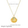 Wholesale Women's Light Luxury Geometric Gold Plated Stainless Steel Box Chain Necklace Pendant