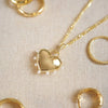 Wholesale Women's Light Luxury Geometric Heart Copper Electroplated Pendant Necklace