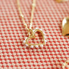 Wholesale Women's Light Luxury Geometric Heart Copper Electroplated Pendant Necklace