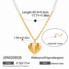 Wholesale Women's Light Luxury Geometric Heart Pendant Stainless Steel Electroplated Necklace