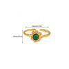Wholesale Women's Light Luxury Geometric Heart Shape Inlaid With Gold Pearl Titanium Steel Open Ring