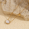Wholesale Women's Light Luxury Geometric Heart Shape Stainless Steel 18K Gold Plated Pendant Necklace