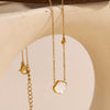 Wholesale Women's Light Luxury Geometric Heart Shape Stainless Steel 18K Gold Plated Pendant Necklace
