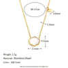 Wholesale Women's Light Luxury Geometric Heart Shape Stainless Steel 18K Gold Plated Pendant Necklace