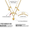 Wholesale Women's Light Luxury Geometric Heartshaped Stainless Steel 18K Gold Plated Doublelayered Diy Multiaccessory Necklace