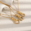Wholesale Women's Light Luxury Geometric Heartshaped Star Stainless Steel Pvd Furnace Vacuum Real Gold Plated Necklace