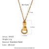 Wholesale Women's Light Luxury Geometric Heartshaped Star Stainless Steel Pvd Furnace Vacuum Real Gold Plated Necklace