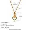 Wholesale Women's Light Luxury Geometric Heartshaped Star Stainless Steel Pvd Furnace Vacuum Real Gold Plated Necklace