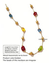 Wholesale Women's Light Luxury Geometric Irregular Colored Stone Stainless Steel 18K Goldplated Necklace And Bracelet Jewelry Set