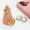 Wholesale Women's Light Luxury Geometric 18K Gold Electroplated Stainless Steel Earrings