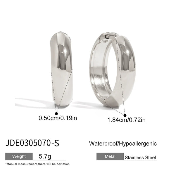 Wholesale Women's Light Luxury Geometric 18K Gold Electroplated Stainless Steel Earrings