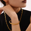 Wholesale Women's Light Luxury Geometric 18K Goldplated 316L Stainless Steel Love Bracelet