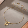 Wholesale Women's Light Luxury Geometric Letter D Pendant Necklace Made Of Titanium Steel And Stainless Steel With Electroplating