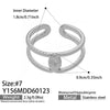 Wholesale Women's Light Luxury Geometric Multi Shaped Stainless Steel 18K Gold Plated Ring Set