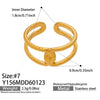 Wholesale Women's Light Luxury Geometric Multi Shaped Stainless Steel 18K Gold Plated Ring Set